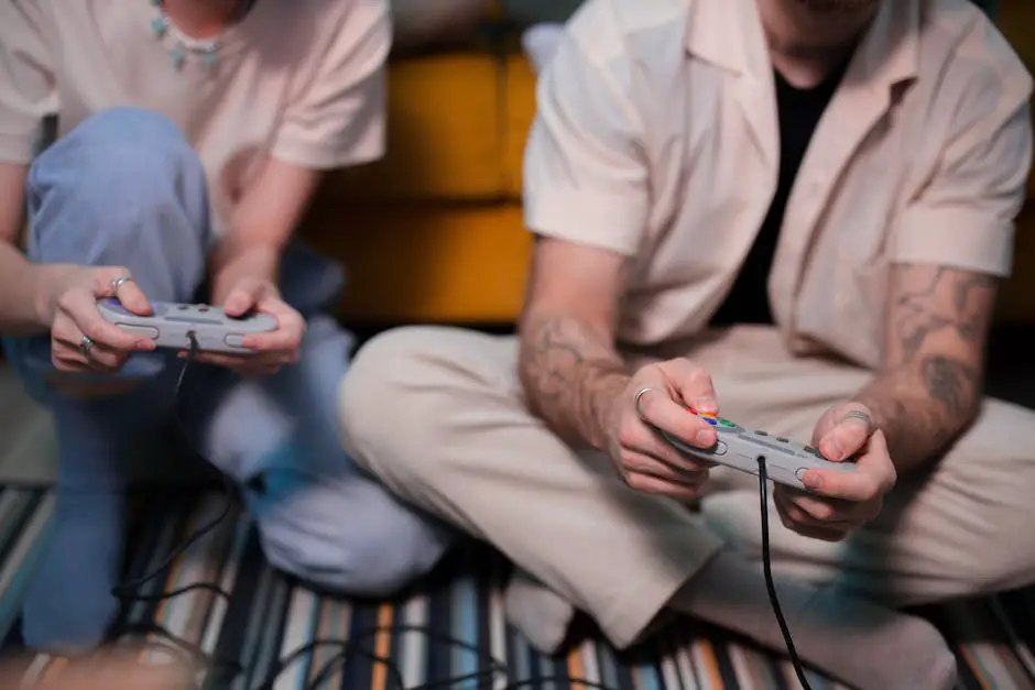 A picture of a group of students playing video games in a competitive setting